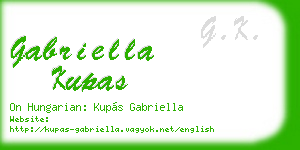 gabriella kupas business card